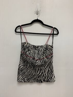 Vintage Y2K ABS Evening Allen Schwartz Zebra Tank Size 10